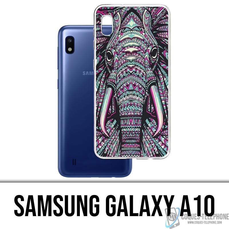 Coque Samsung Galaxy A10 - Éléphant Aztèque Coloré