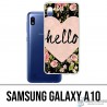 Coque Samsung Galaxy A10 - Hello Coeur Rose