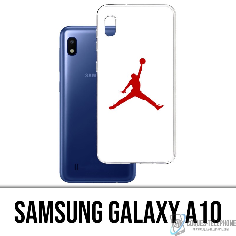 Coque Samsung Galaxy A10 - Jordan Basketball Logo Blanc