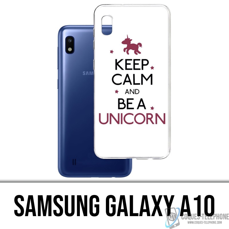 Coque Samsung Galaxy A10 - Keep Calm Unicorn Licorne