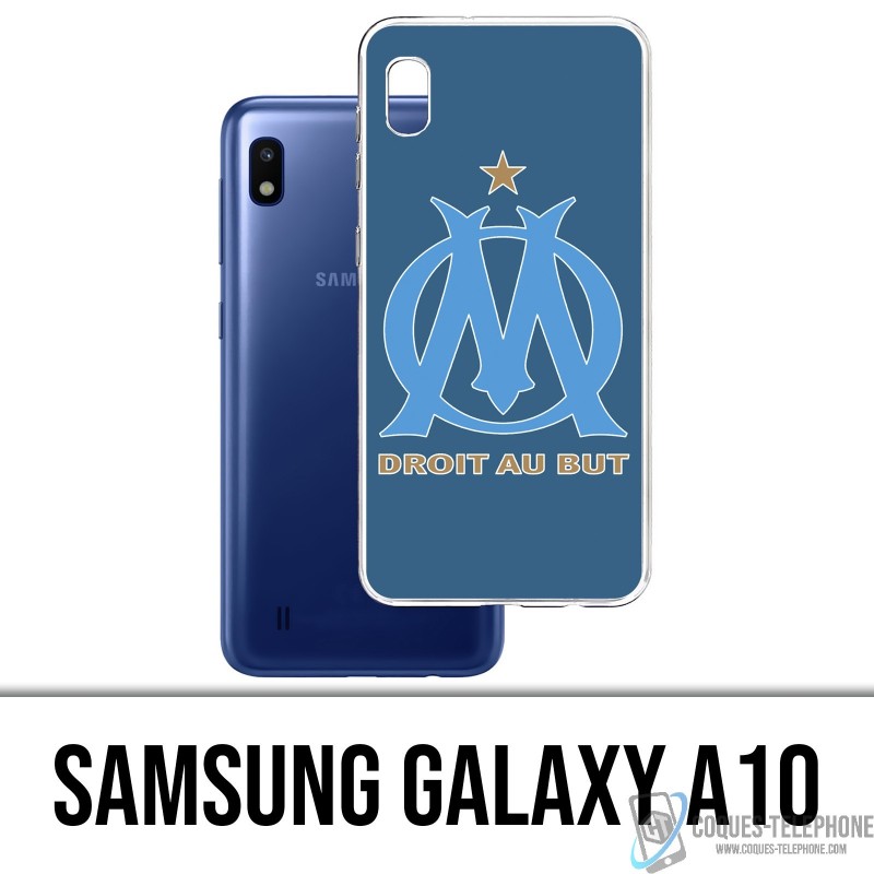 Coque Samsung Galaxy A10 - Logo Om Marseille Big Fond Bleu