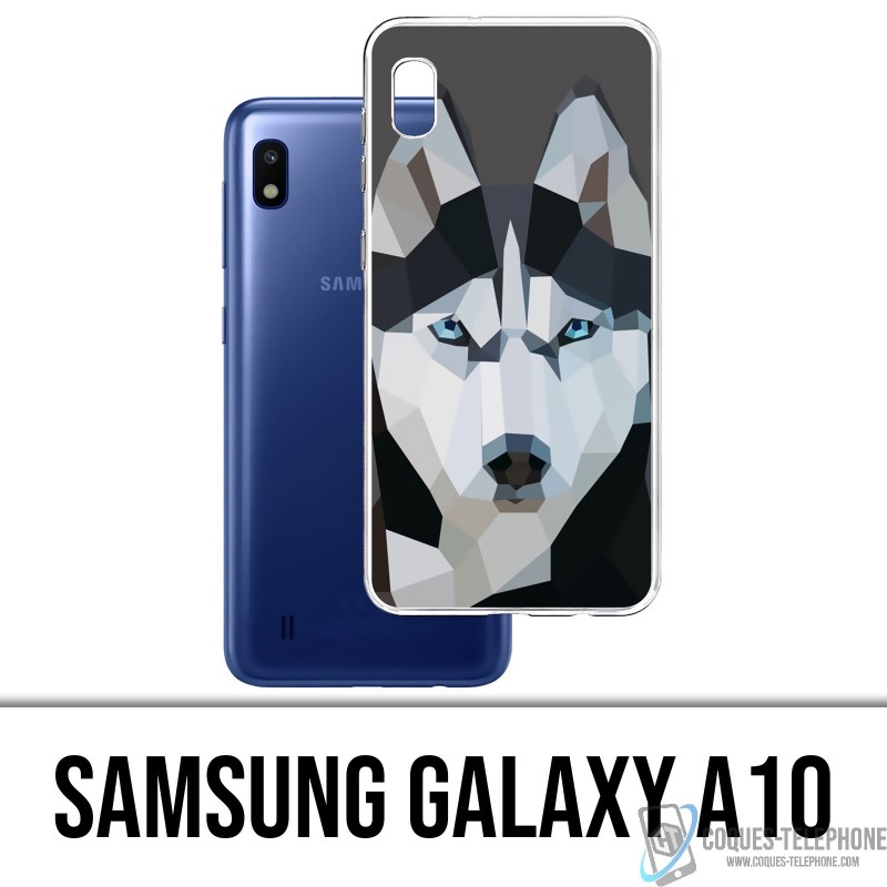 Coque Samsung Galaxy A10 - Loup Husky Origami