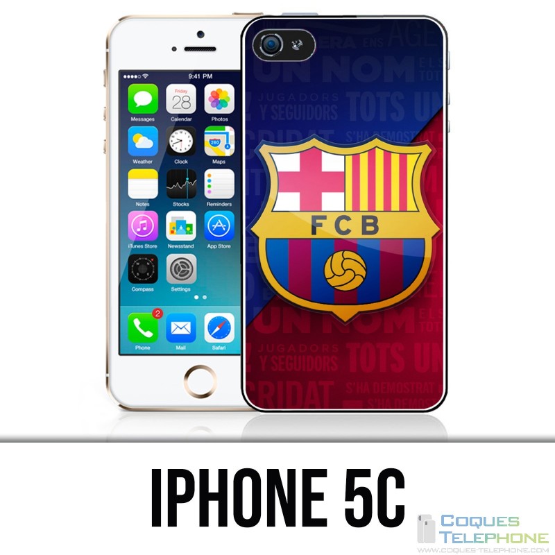 Custodia per iPhone 5C - Logo Football Fc Barcelona