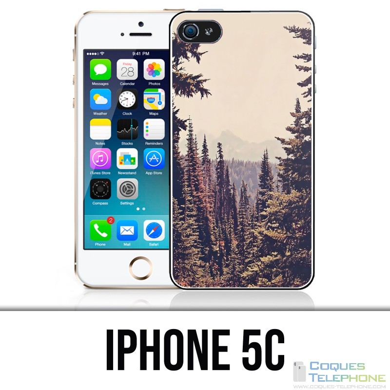 Coque iPhone 5C - Foret Sapins