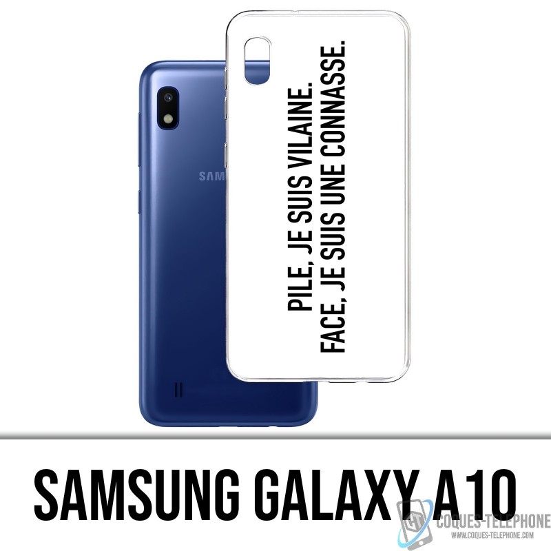 Coque Samsung Galaxy A10 - Pile Vilaine Face Connasse