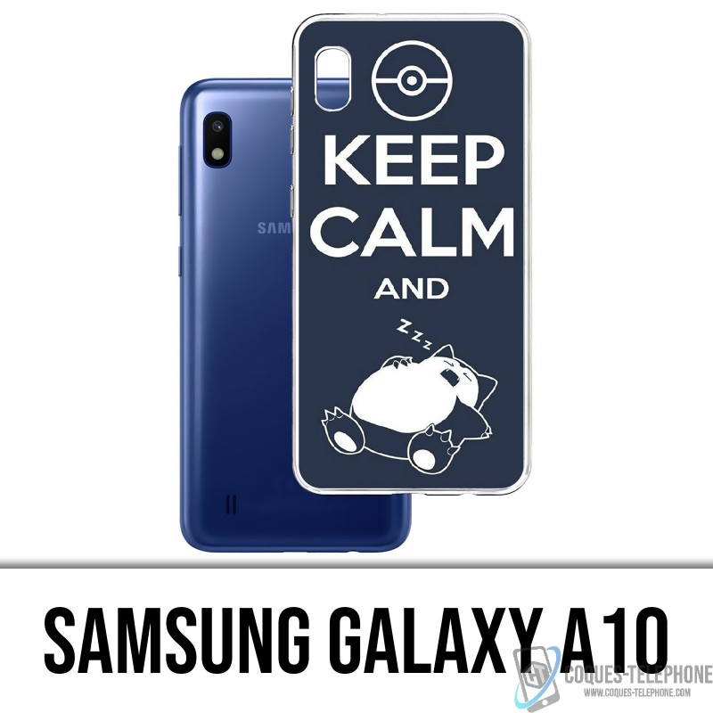 Coque Samsung Galaxy A10 - Pokémon Ronflex Keep Calm