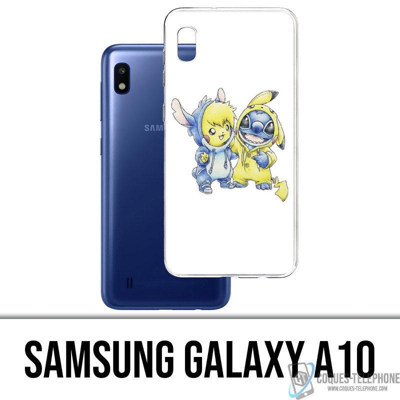 Coque Samsung Galaxy A10 - Stitch Pikachu Bébé