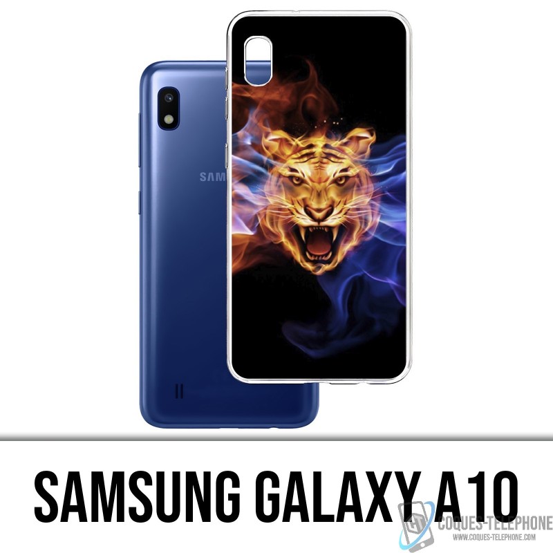 Coque Samsung Galaxy A10 - Tigre Flammes