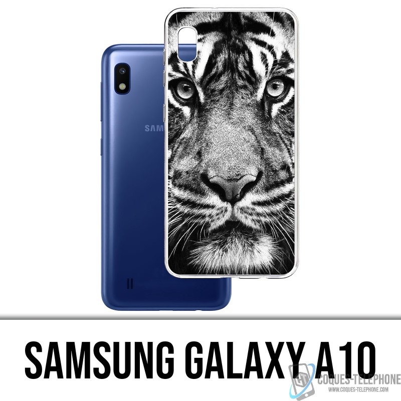 Samsung Galaxy A10 Case - Schwarz-Weißer Tiger