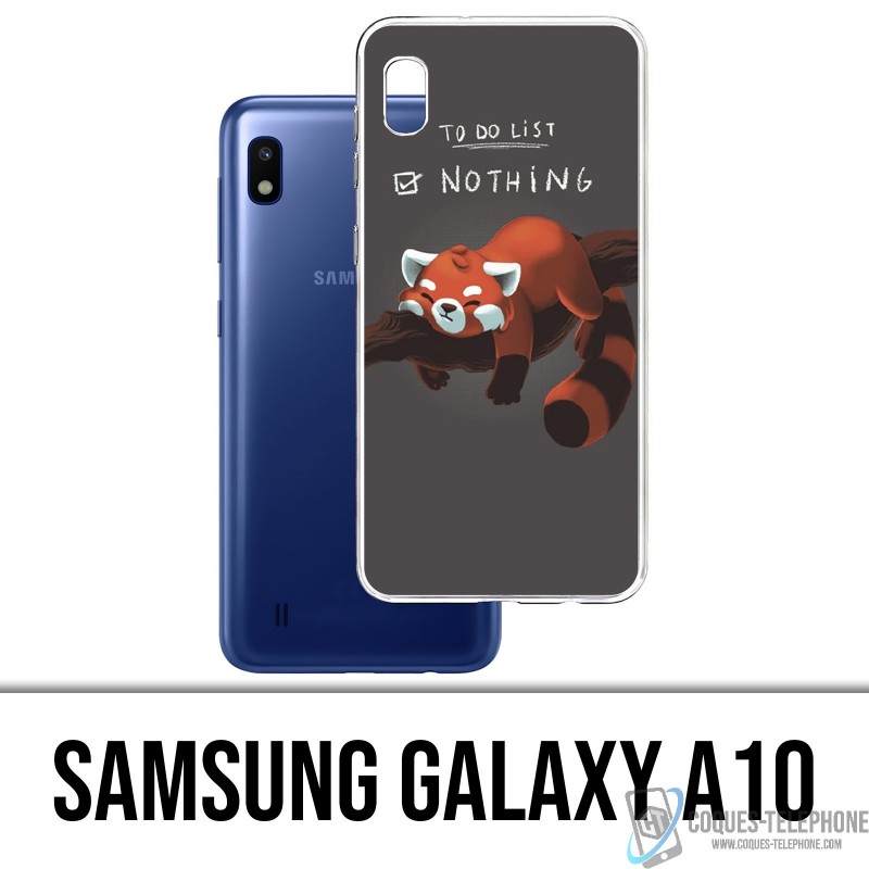 Coque Samsung Galaxy A10 - To Do List Panda Roux