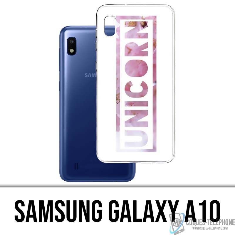 Coque Samsung Galaxy A10 - Unicorn Fleurs Licorne