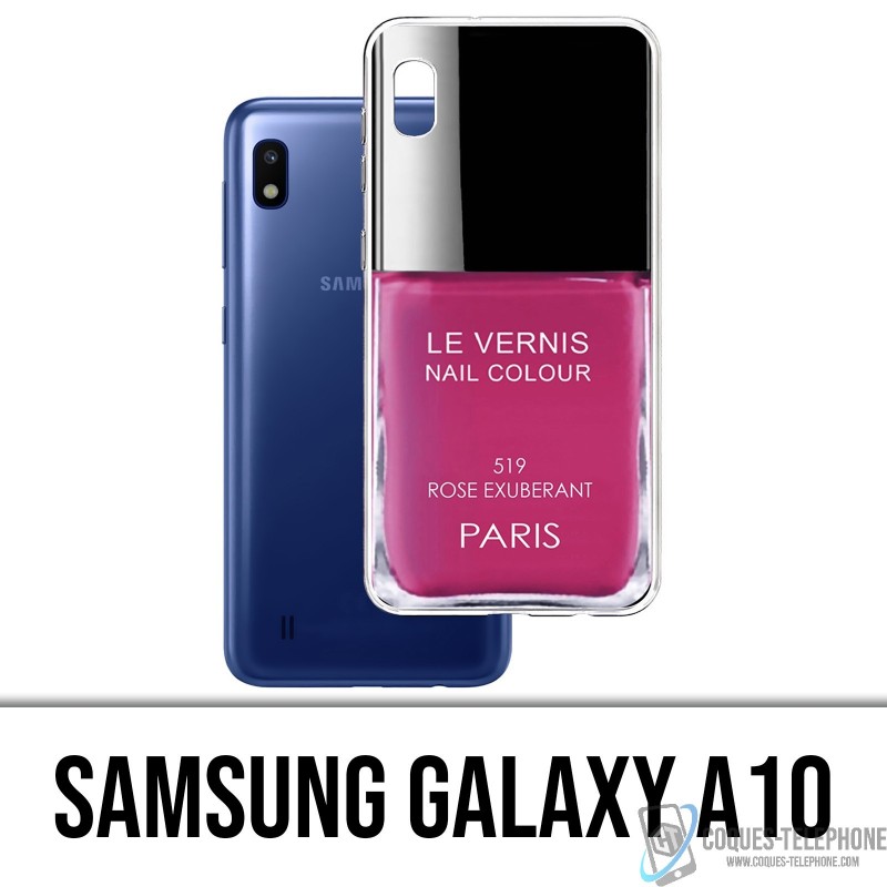 Coque Samsung Galaxy A10 - Vernis Paris Rose