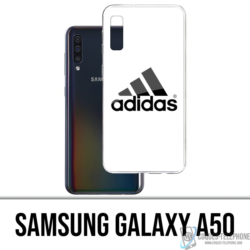 Coque Samsung Galaxy A50 - Adidas Logo Blanc