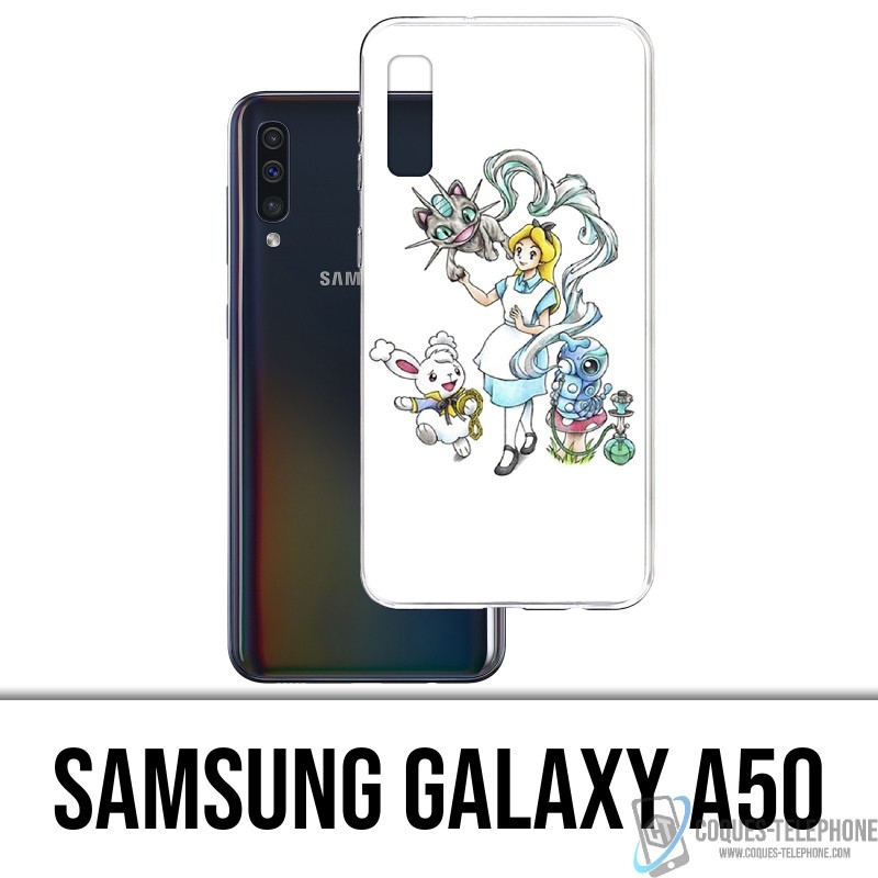 Case Samsung Galaxy A50 - Alice im Wunderland Pokémon