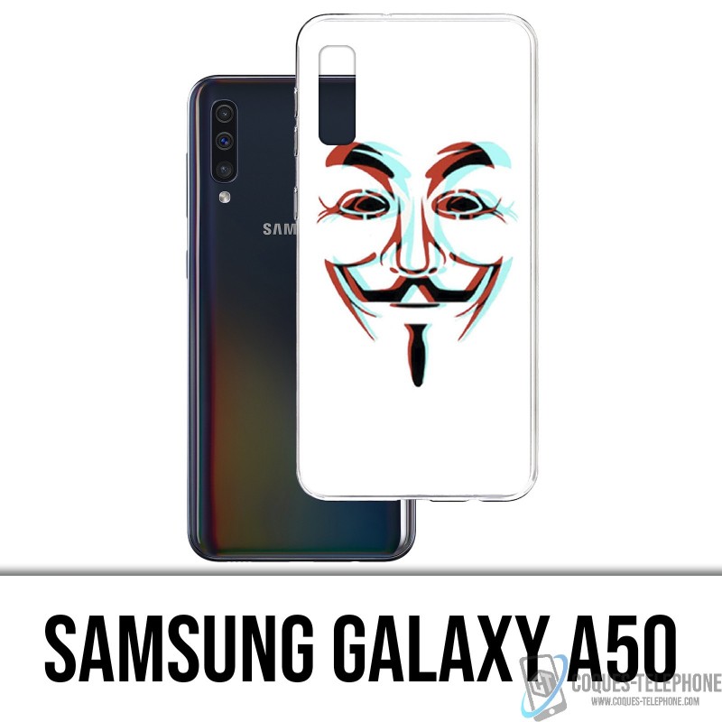 Coque Samsung Galaxy A50 - Anonymous 3D