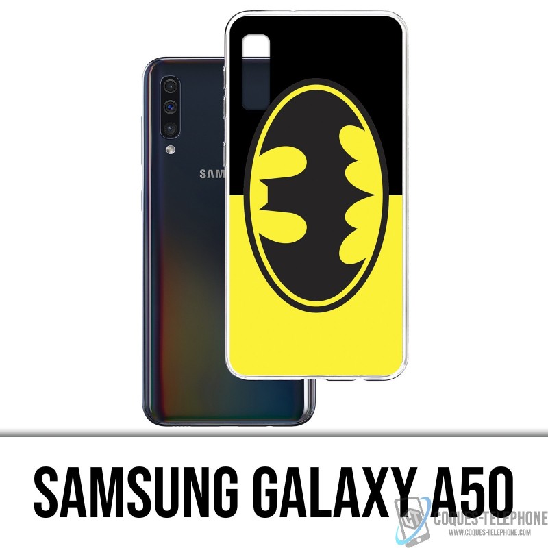 Funda Samsung Galaxy A50 - Logotipo de Batman Clásico Amarillo Negro
