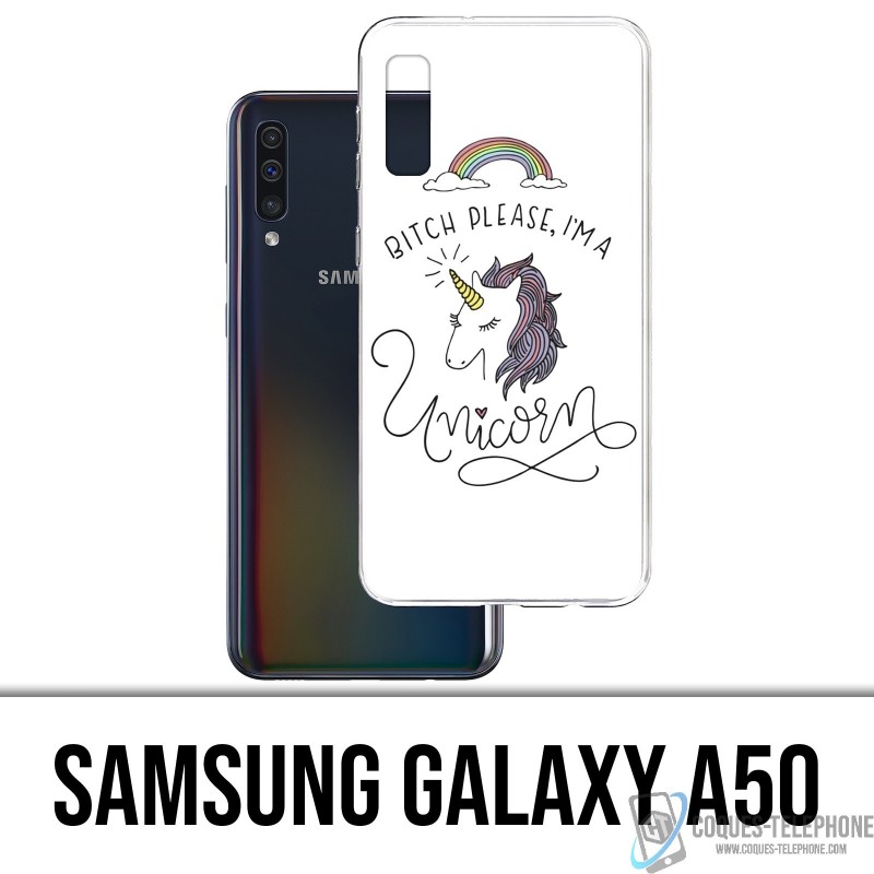 Coque Samsung Galaxy A50 - Bitch Please Unicorn Licorne
