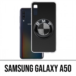 Samsung Galaxy A50 Custodia - Logo Bmw Carbonio