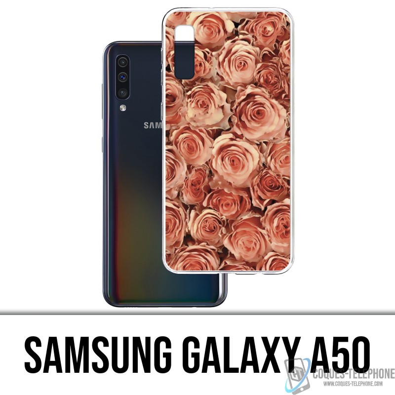 Samsung Galaxy A50 Custodia - Bouquet rosa