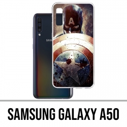 Funda Samsung Galaxy A50 - Capitán América Grunge Avengers
