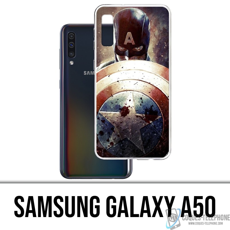 Samsung Galaxy A50 Case - Captain America Grunge Avengers