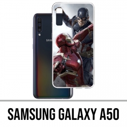 Funda A50 de la Samsung Galaxy - Capitán América contra los Vengadores del Hombre de Hierro