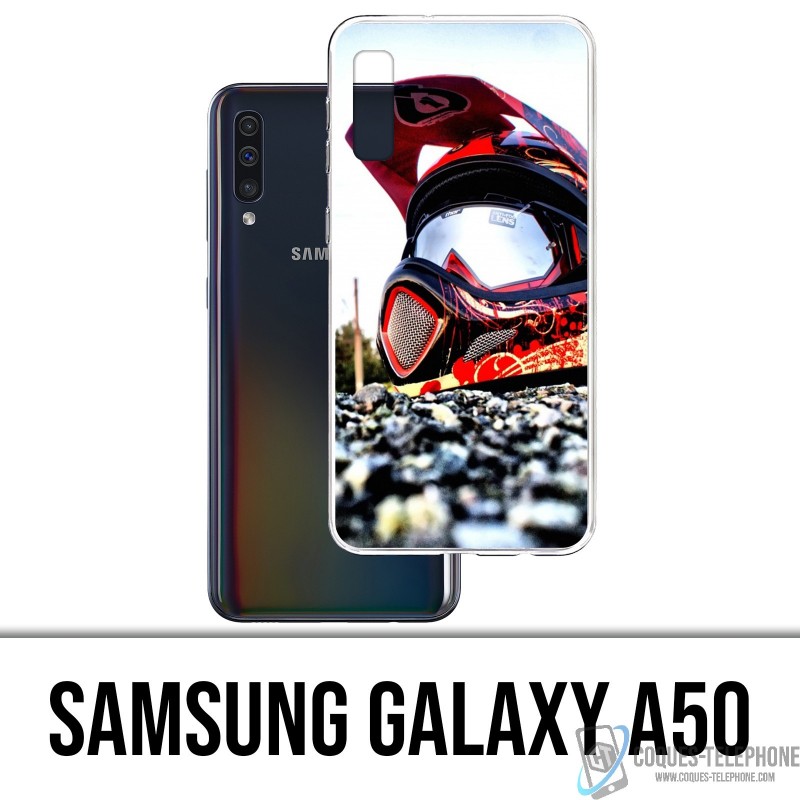 Coque Samsung Galaxy A50 - Casque Moto Cross