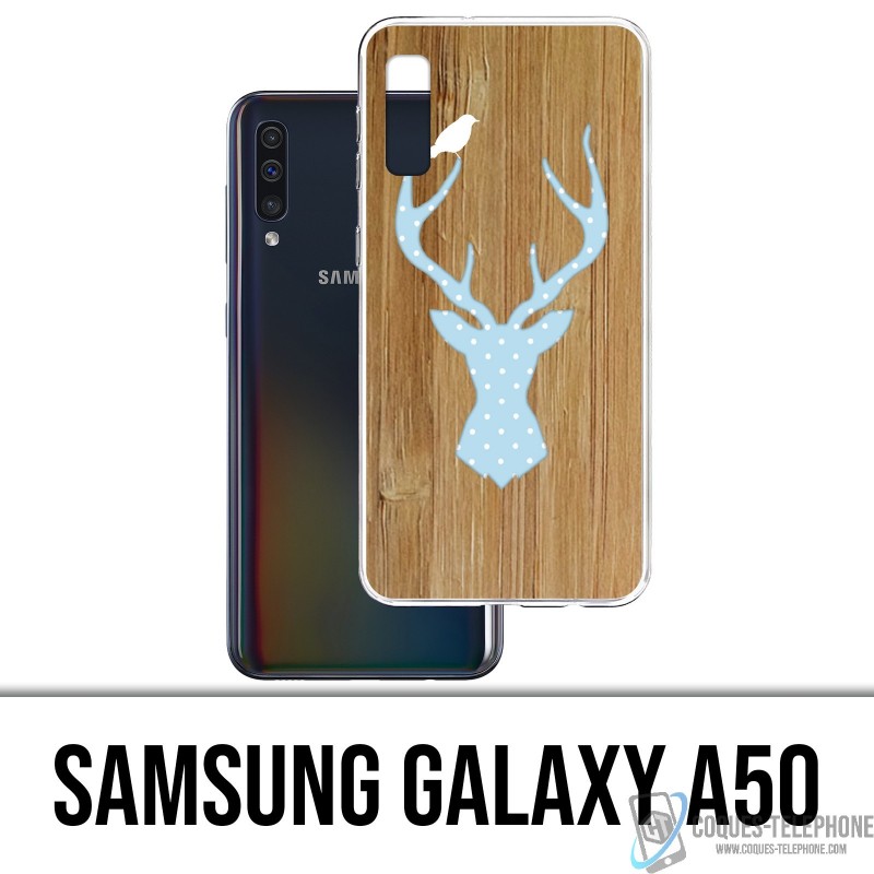 Coque Samsung Galaxy A50 - Cerf Bois Oiseau