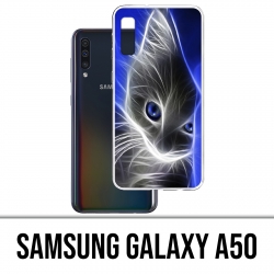 Coque Samsung Galaxy A50 - Chat Blue Eyes