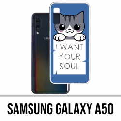Coque Samsung Galaxy A50 - Chat I Want Your Soul