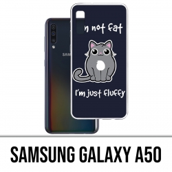 Coque Samsung Galaxy A50 - Chat Not Fat Just Fluffy