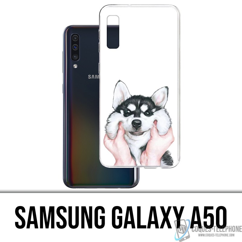 Samsung Galaxy A50 Custodia - Husky Cheek Dog
