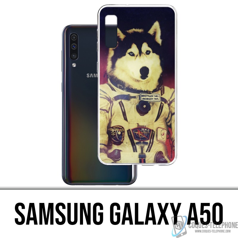 Coque Samsung Galaxy A50 - Chien Jusky Astronaute