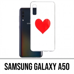 Samsung Galaxy A50 Custodia - Cuore rosso
