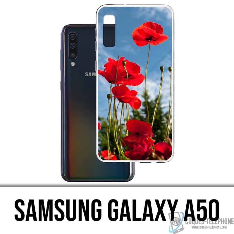 Samsung Galaxy A50 Custodia - Papaveri 1