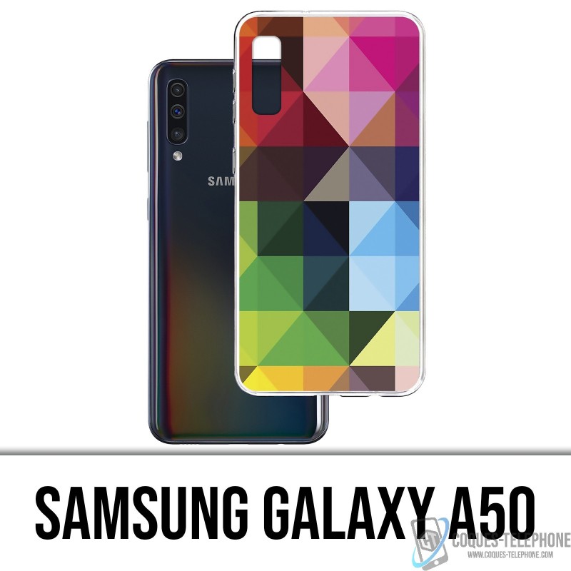 Samsung Galaxy A50 Case - Multicoloured Cubes