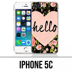 Coque iPhone 5C - Hello Coeur Rose