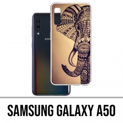 Coque Samsung Galaxy A50 - Éléphant Aztèque Vintage