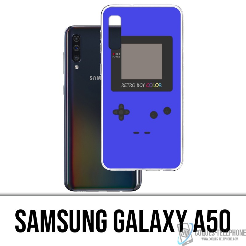 Coque Samsung Galaxy A50 - Game Boy Color Bleu