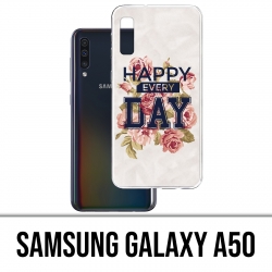 Coque Samsung Galaxy A50 - Happy Every Days Roses
