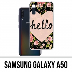 Coque Samsung Galaxy A50 - Hello Coeur Rose