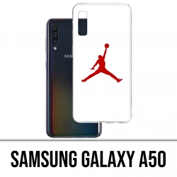 Coque Samsung Galaxy A50 - Jordan Basketball Logo Blanc