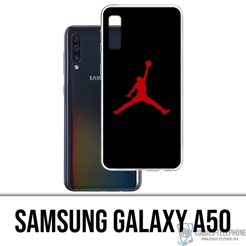 Coque Samsung Galaxy A50 - Jordan Basketball Logo Noir