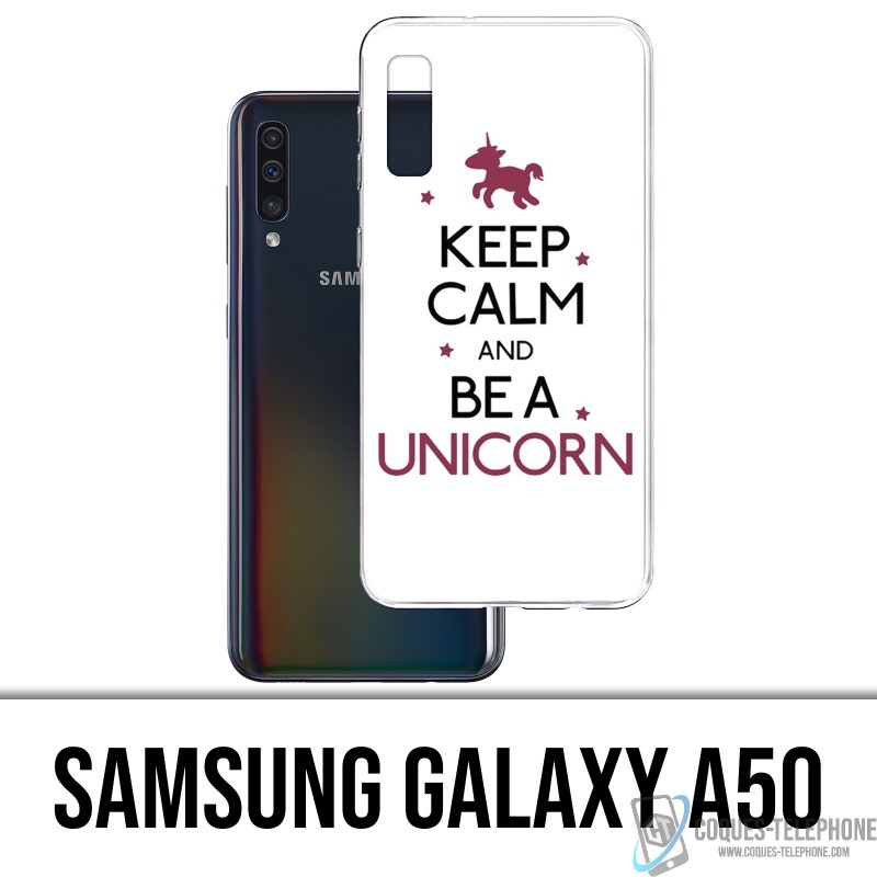 Samsung Galaxy A50 Case - Ruhe bewahren Einhorn Einhorn