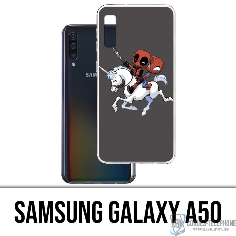 Coque Samsung Galaxy A50 - Licorne Deadpool Spiderman