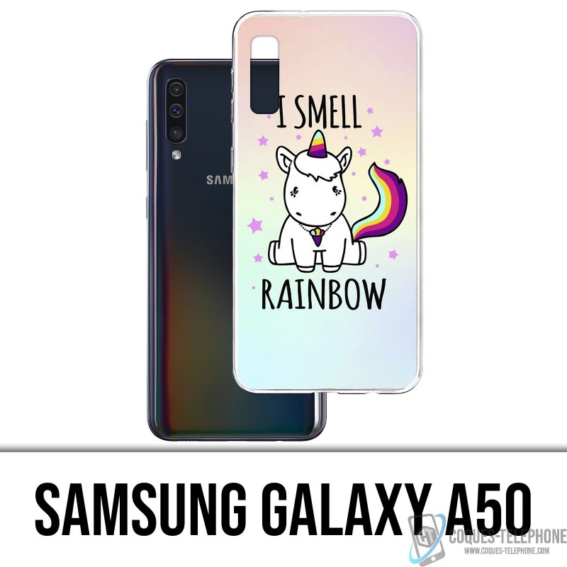 Coque Samsung Galaxy A50 - Licorne I Smell Raimbow