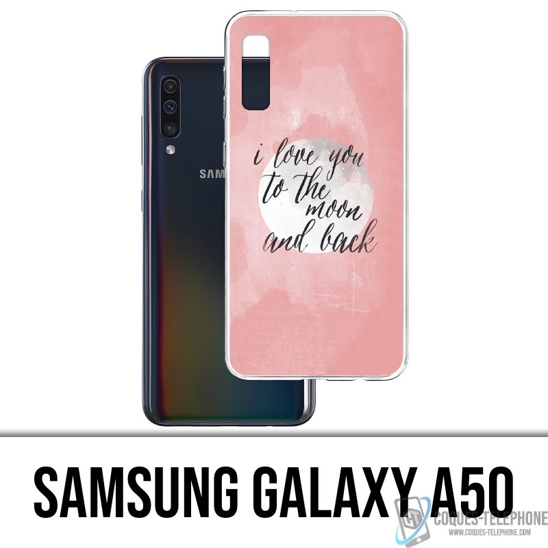 Samsung Galaxy A50 Custodia - Messaggio d'amore Moon Back