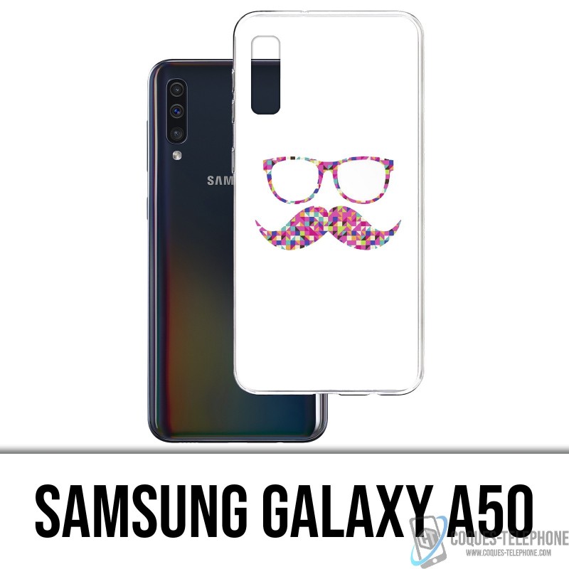 Funda Samsung Galaxy A50 - Gafas de bigote