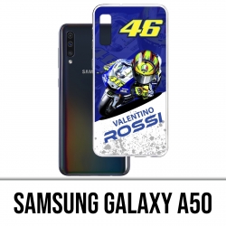 Funda Samsung Galaxy A50 - Dibujo animado de Motogp Rossi
