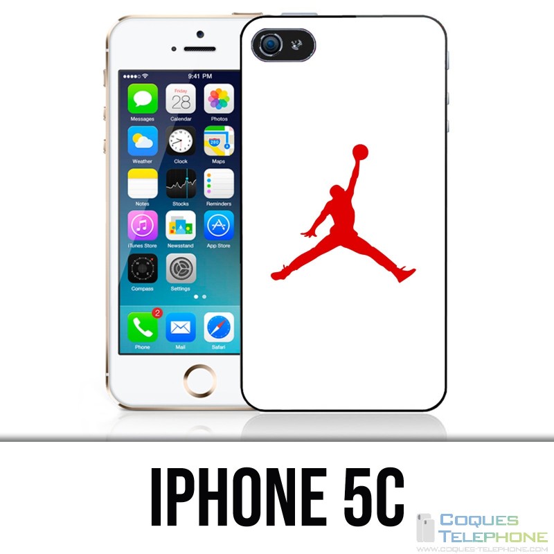 Coque iPhone 5C - Jordan Basketball Logo Blanc